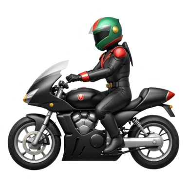 Kamen rider on motorcycle  sticker