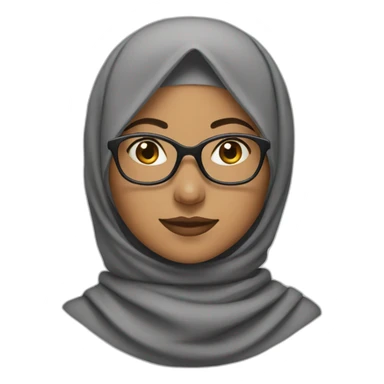 woman-wearing-hijab-and-glasses sticker