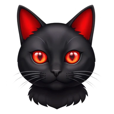 Black cat with red laser eyes sticker