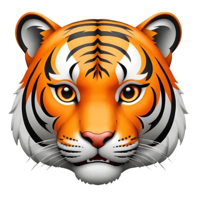 Roaring tiger face sticker