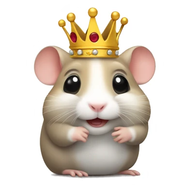 hamster in crown calls on the phone sticker
