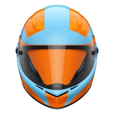 Create a regular heart emoji with the same patterns and color as Lando Norris's 2025 helmet sticker
