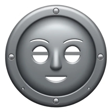 fais moi un bouclier gris avec un point d'interogation dessus sticker