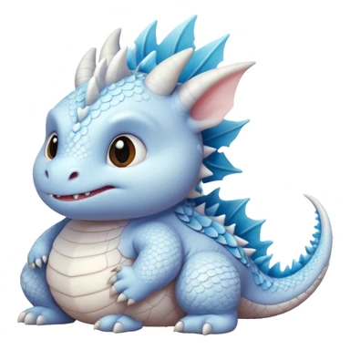 fat choncc baby white dragon sticker