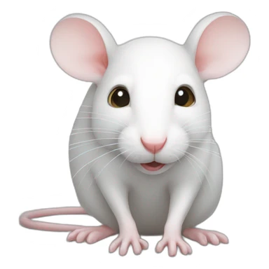 white rat sticker