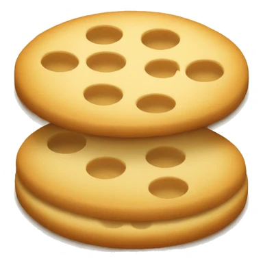 round biscuit with holes  sticker