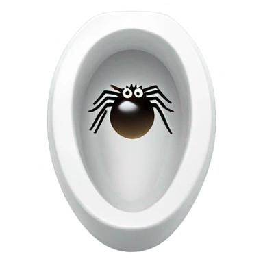 spider crawling out of a toliot sticker