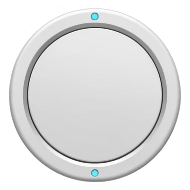 single white circular tablet minimal design no markings sticker