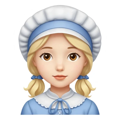 girl wearing bonnet sticker