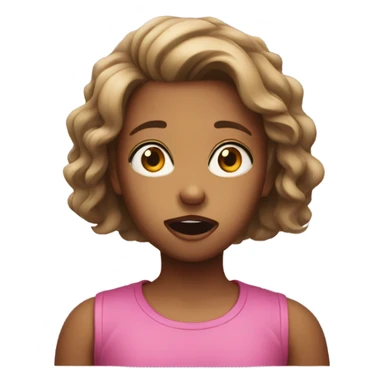 The girl is in shock sticker