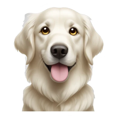 White golden retriever with hearts for eyes sticker