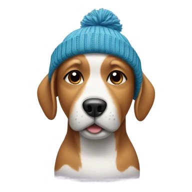 Dog with beanie sticker