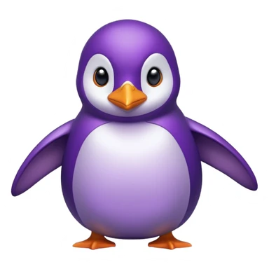 Purple penguin levitating like Gojo  sticker