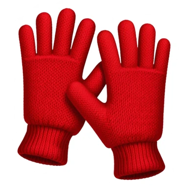 winter red gloves sticker