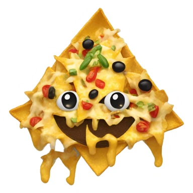 Supreme nachos on a plate sticker