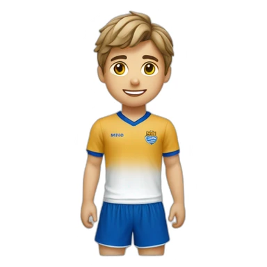 Niño con camiseta del recreativo de huelva sticker