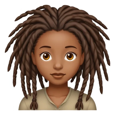 Black girl with locs sticker