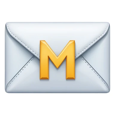 the letter M in the mail icon sticker