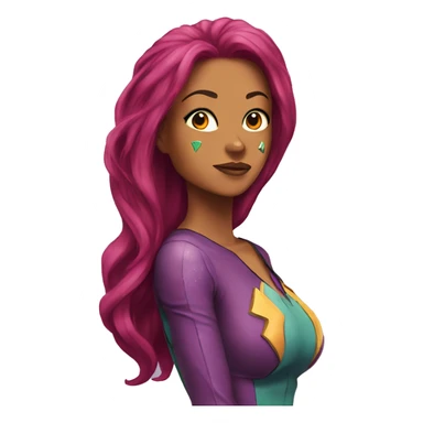 Starfire from the starfire’s series of comics sticker