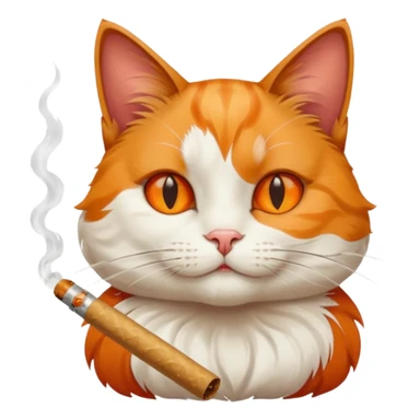 Cat smoking weed sticker