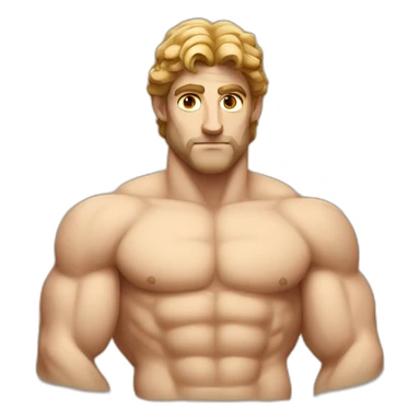 greek god with muscles sticker