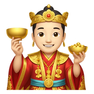 Chinese God of Wealth sticker