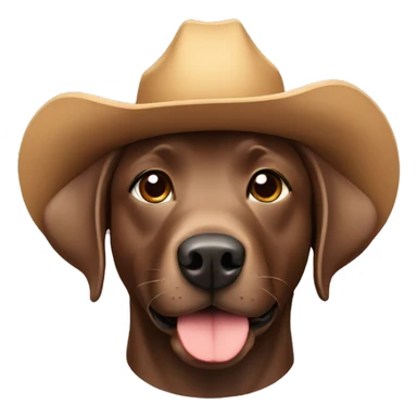 Labrador with cowboy hat sticker