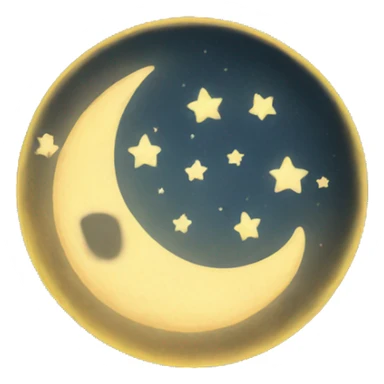 Bright moon sticker