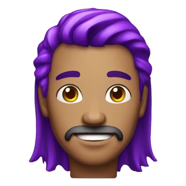 hombre con el cabello color morado sticker