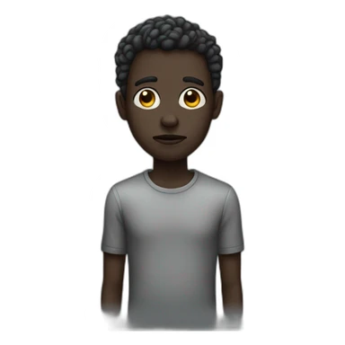 starving dark tone person sticker