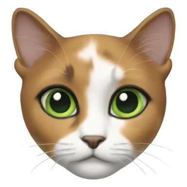 Calico green eyes sticker