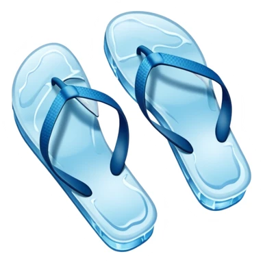 flip flop made of ice sticker