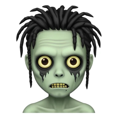 zombie boy with black dreads sticker