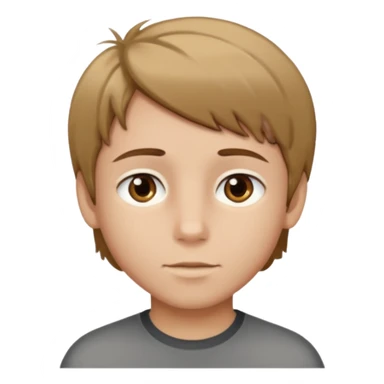 boy with brown hair and brown eyes short hair With blond tips sticker