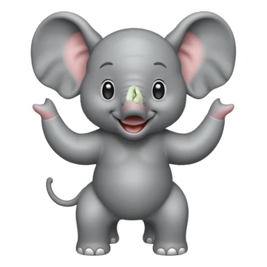 Design a dancing elephant emoji sticker