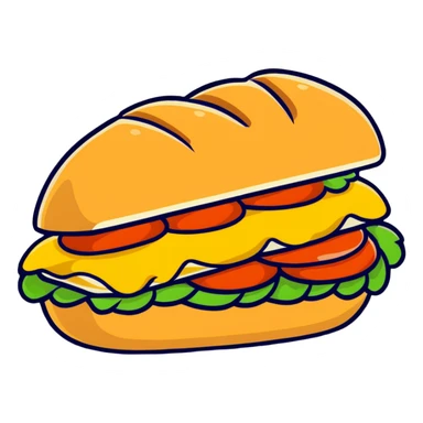 ciabatta sandwich with chicken sticker