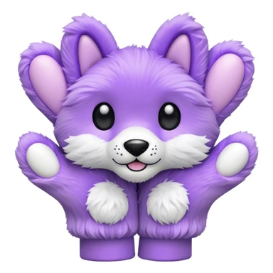 Pastel purple fursuit gloves sticker