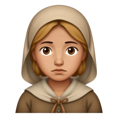 Peasant woman sad sticker