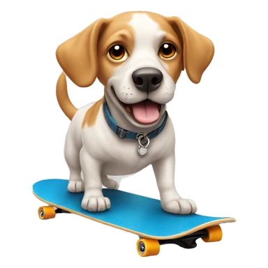 A dog on a skateboard sticker