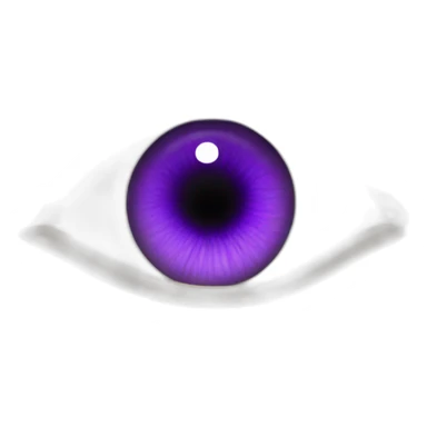 a very powerful male eye with a violet iris showing serious emotion sticker
