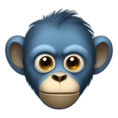 hungover blue monkey sticker