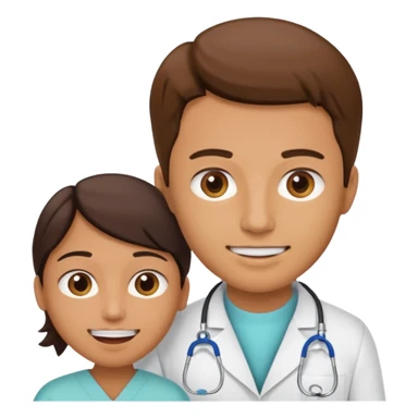 Dentist with patient sticker