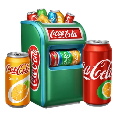 Coin-operated machine There are yellow Lay's potato chips, green Lay's potato chips, and orange Lay's potato chips.Coke can, blue cola can, orange soda can.A can of green soda, a can of red soda, and candies with tola and menthol. sticker