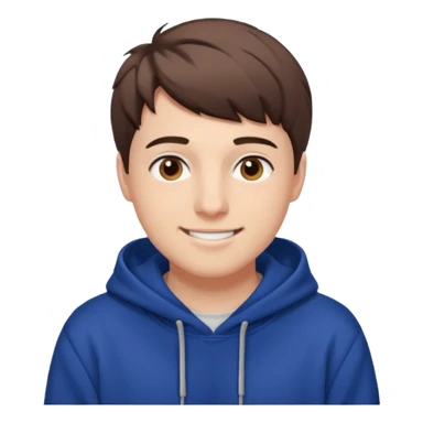 Draw MrBeast in casual hoodie with short hair & friendly smile. sticker