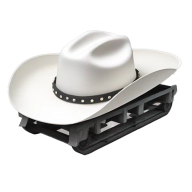 flatbed with white cowboy hat ontop sticker