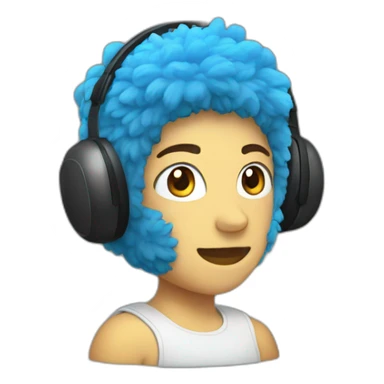 blu- earmuffs sticker