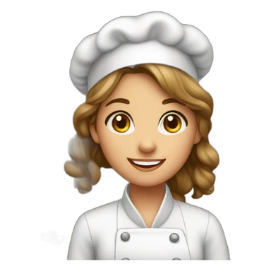 Baker Girl saying thank you  sticker