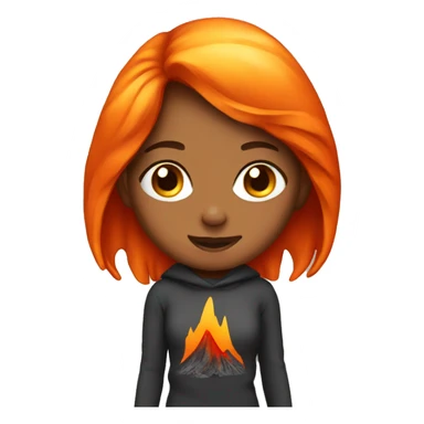 Volcano jumper girl sticker