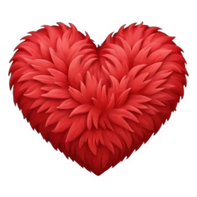 heart with a fuzzy texture sticker