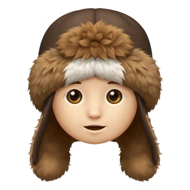 just fur hat no face sticker